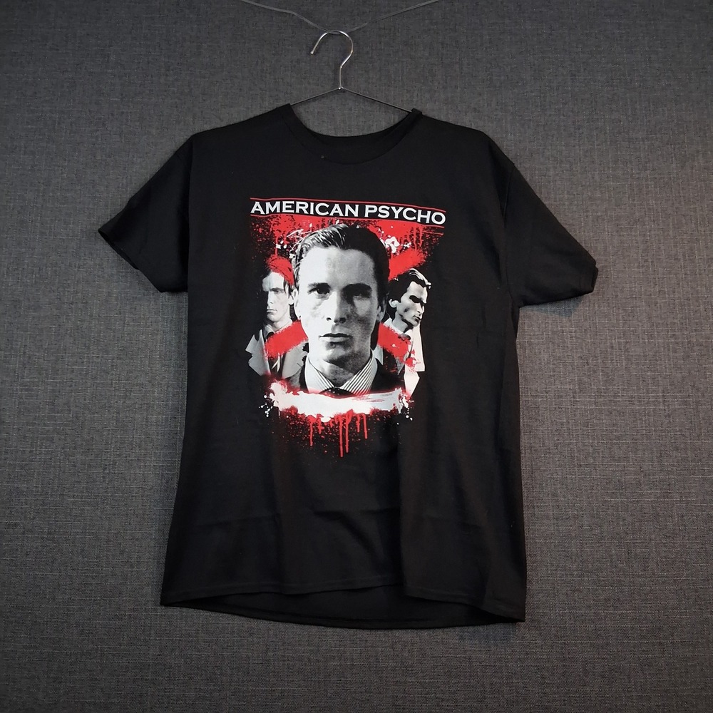American Psycho Patrick Bateman Graphic T-Shirt Black Mens Small Movie Tee 2023